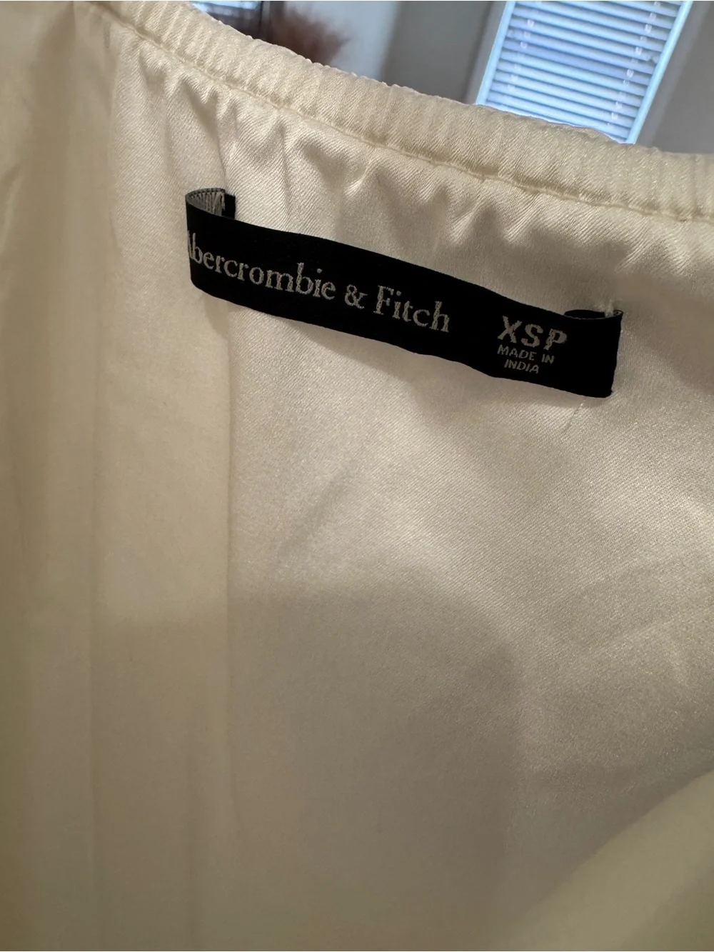 Abercrombie & Fitch Ivory Twist-Front Maxi Dress